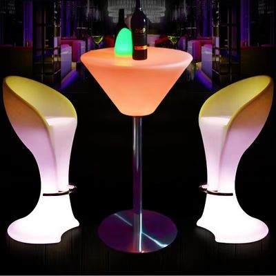 Máy điều khiển từ xa Adapter thủ công PE Bảng cocktail LED được chiếu sáng bằng nhựa cho câu lạc bộ đêm
