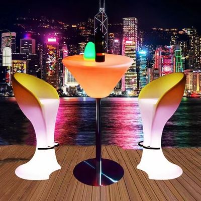 Máy điều khiển từ xa Adapter thủ công PE Bảng cocktail LED được chiếu sáng bằng nhựa cho câu lạc bộ đêm