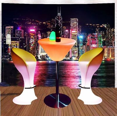 Máy điều khiển từ xa Adapter thủ công PE Bảng cocktail LED được chiếu sáng bằng nhựa cho câu lạc bộ đêm