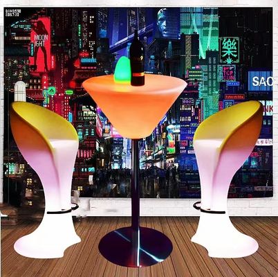 Máy điều khiển từ xa Adapter thủ công PE Bảng cocktail LED được chiếu sáng bằng nhựa cho câu lạc bộ đêm
