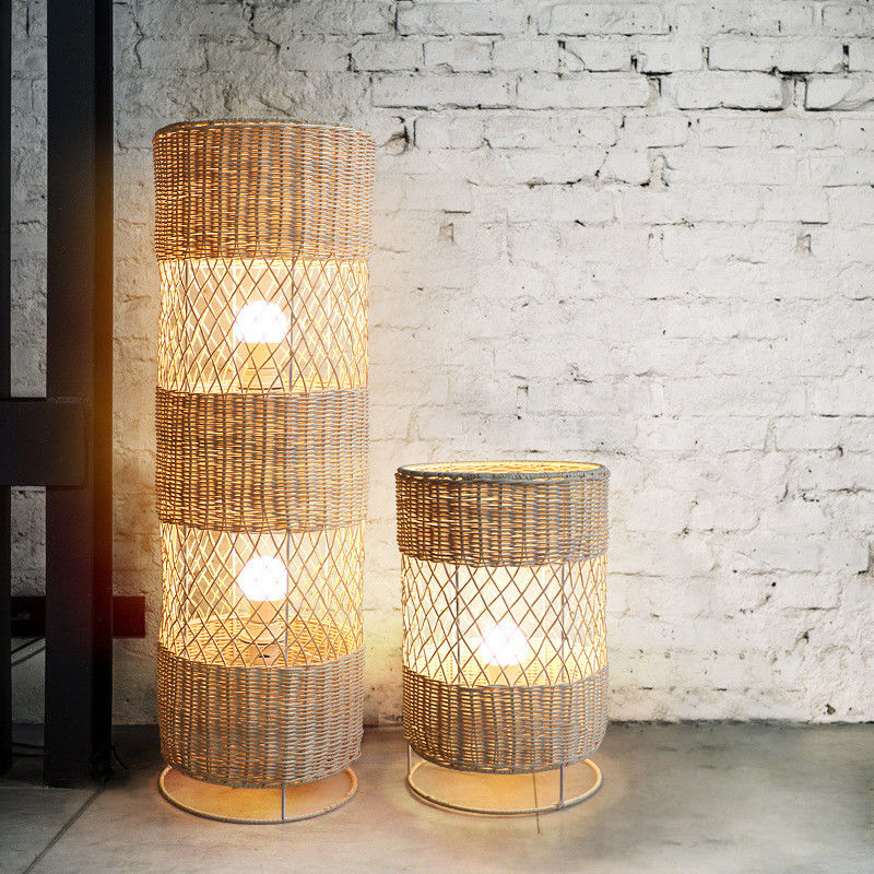Đèn sàn rattan Led làm bằng tay Để trang trí phòng khách