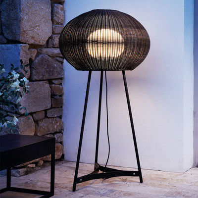 Đèn sàn rattan ngoài trời hiện đại IP44 chống nước Cho trang trí khách sạn