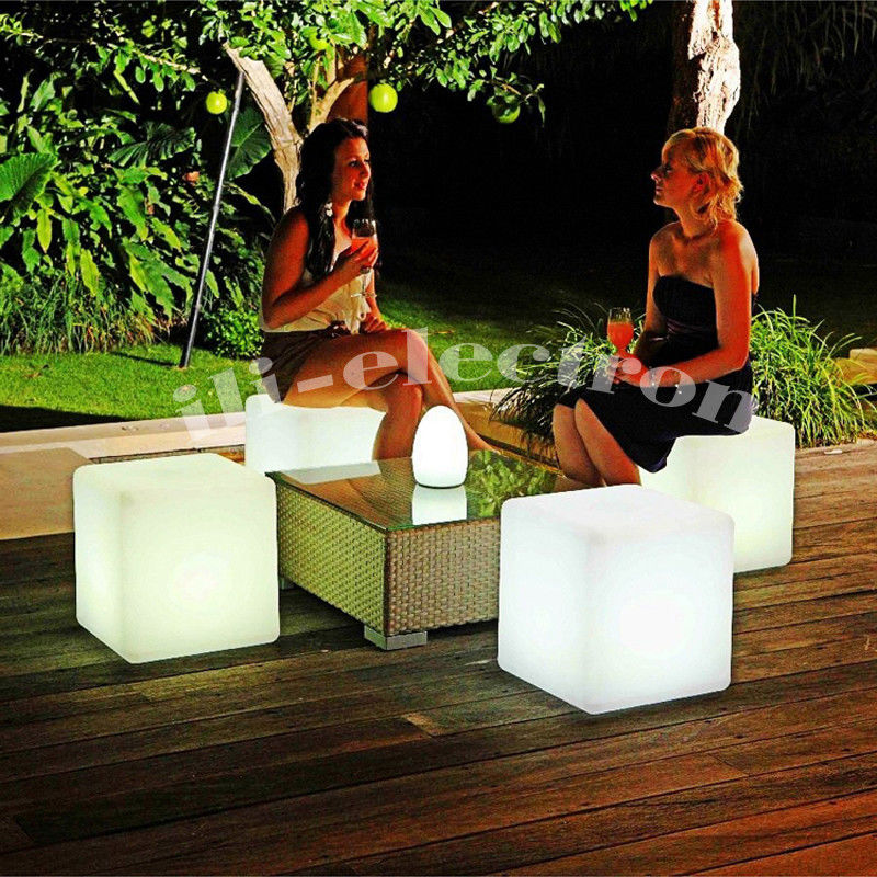 Ánh sáng LED ngoài trời ghế cube màu sắc chống nước cho tiền sảnh và trang trí sân hiên